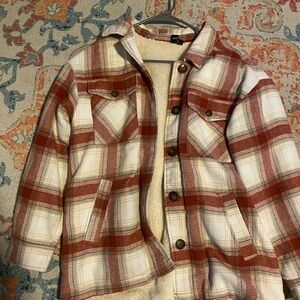 Plaid Button-Up Jacket